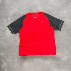 Nike Kids Red and Gray Short Sleeve Tee